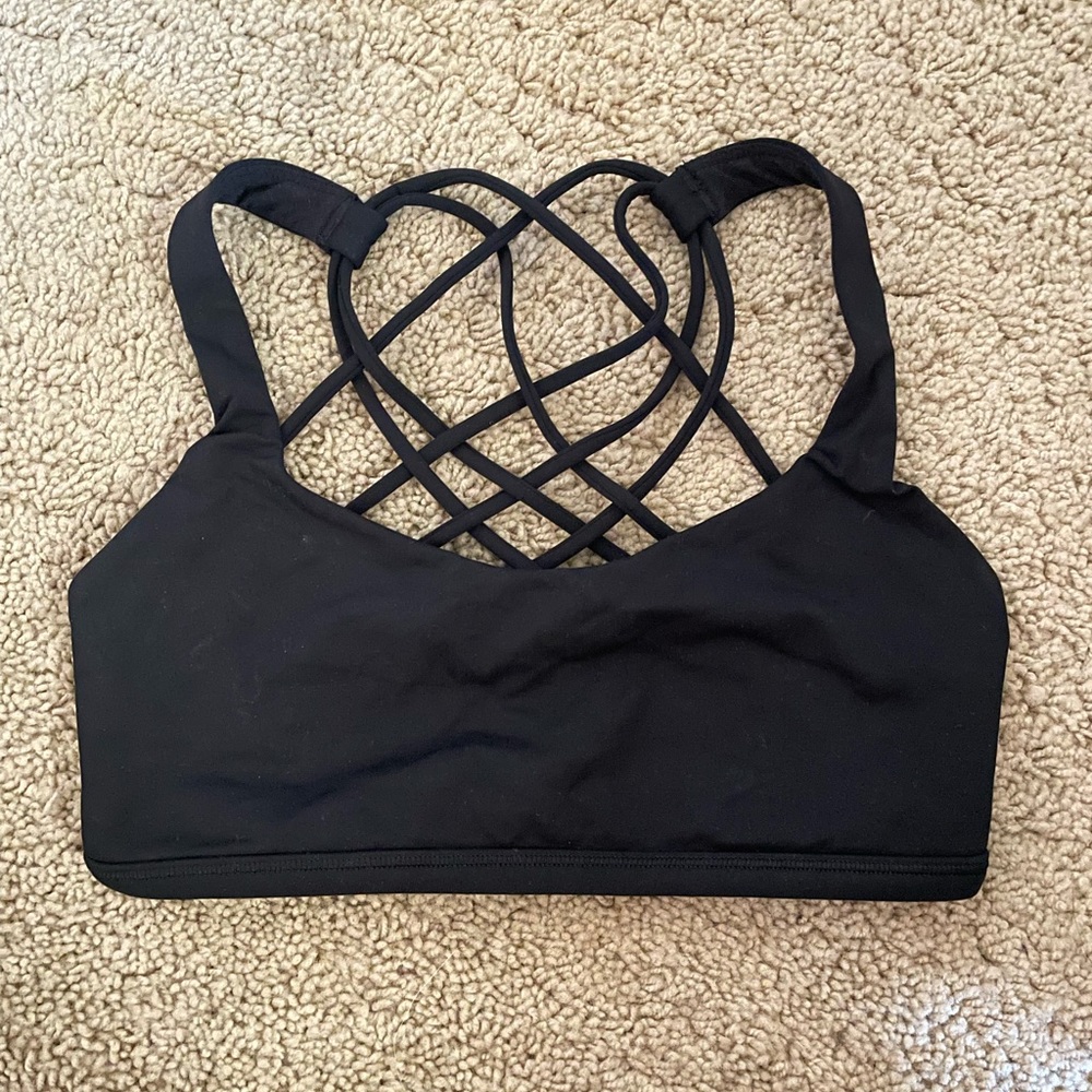 Lululemon Black Strappy Sports Bra